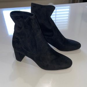 Ann Taylor faux suede ankle boots.